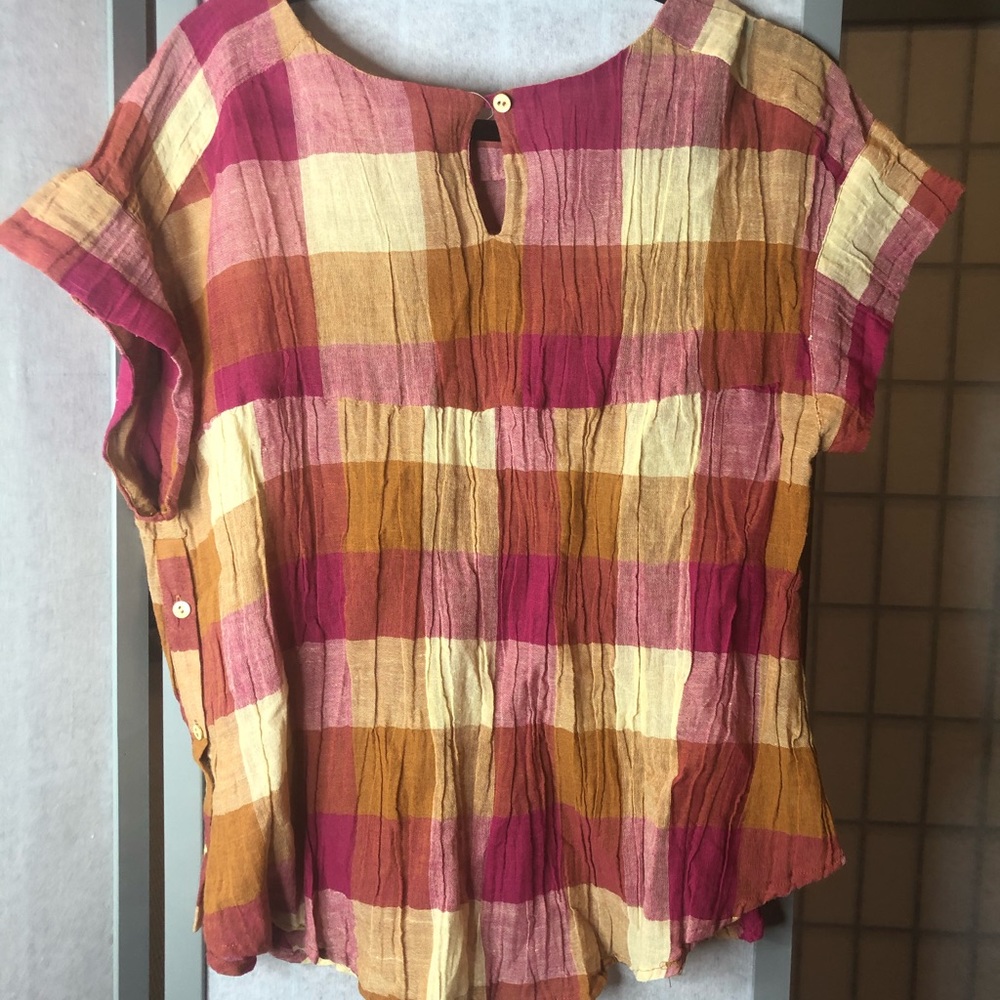 NWT Anthropologie brand checkered blouse - Picture 3 of 6